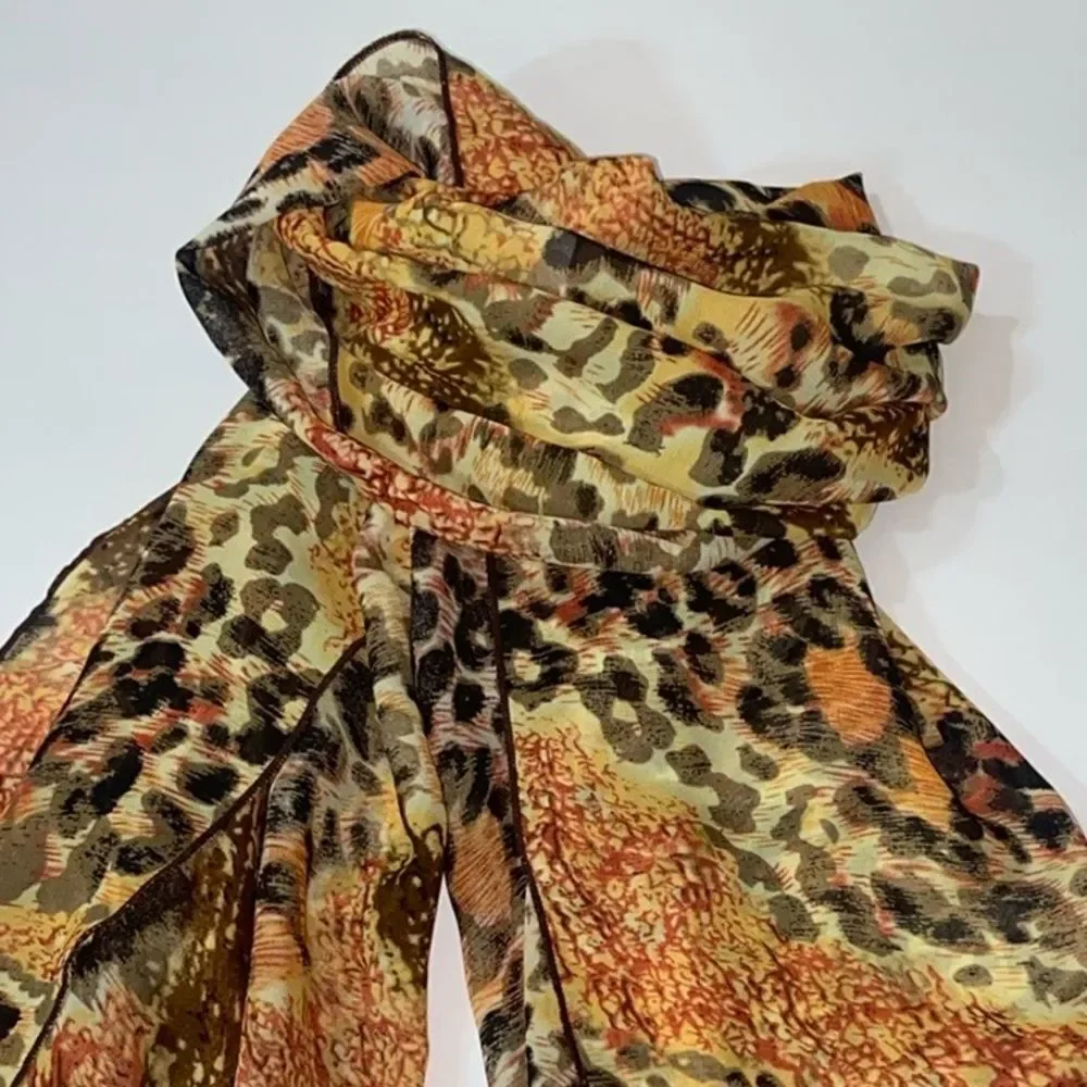 JBL Your Best Look Women’s Scarf Print Animal 🦒 Size 59”x26”